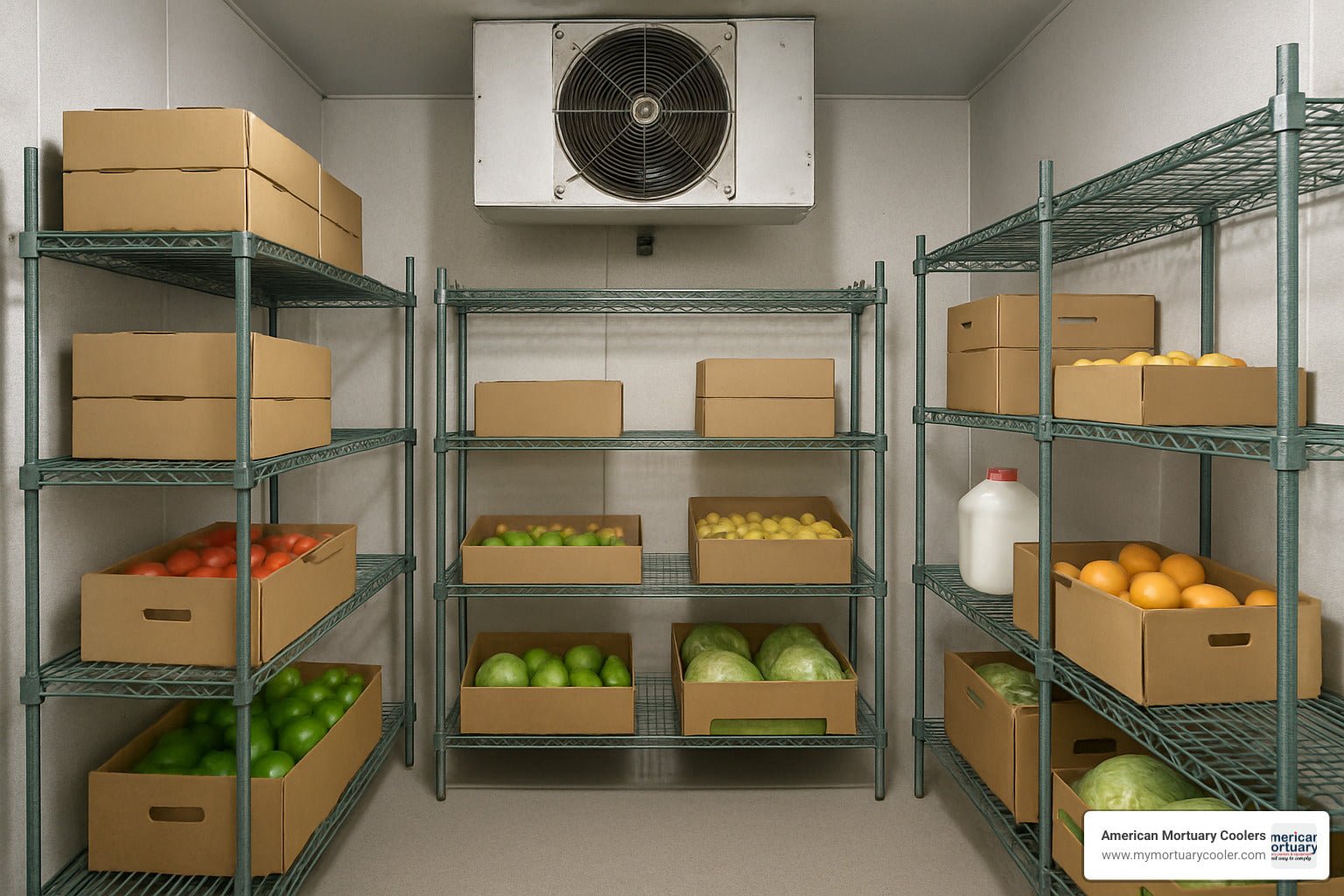 The Complete Guide to Walk-In Cooler Shelving Options - American Mortuary Coolers & Equipments The Complete Guide to Walk-In Cooler Shelving Options - American Mortuary Coolers & Equipments